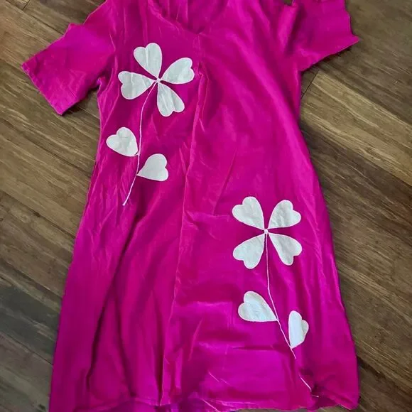 Free-people Women's Pink and White Dress