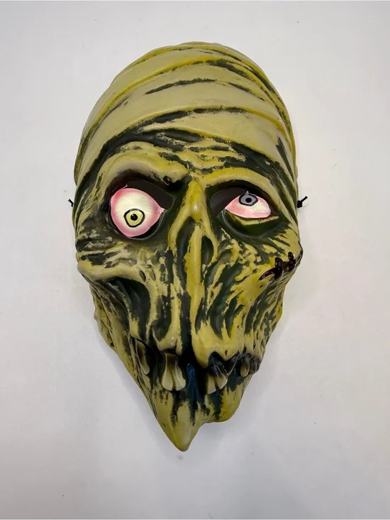 Mummy Zombie Undead Horror Mask Bulging Eyes Adult Halloween Costume Prop