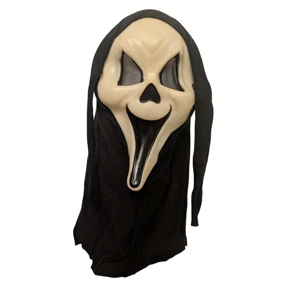 Vintage 90s Fun World Scream Mask Horror Movie Halloween Costume Accessory