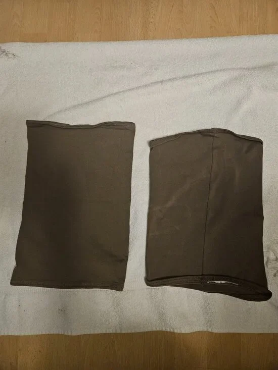 US Military Neck Gaiter Lot of 2 Brown Polypropylene Lycra Made in USA lot 2