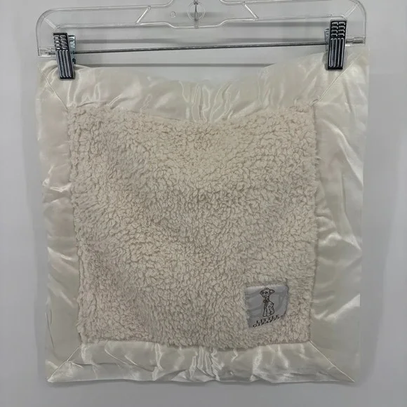 Little Giraffe Chenille Cream Mini Blanky Security Blanket Ivory Plush Lovey 15
