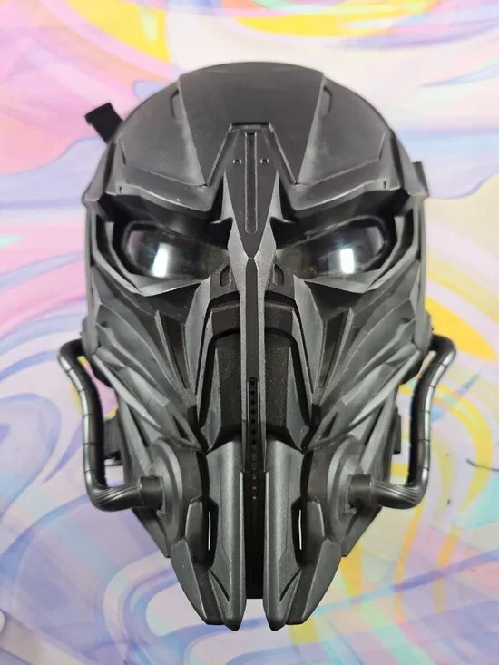 Steampunk/Alien Face Cover Mask, Black, Halloween Costume/Cosplay