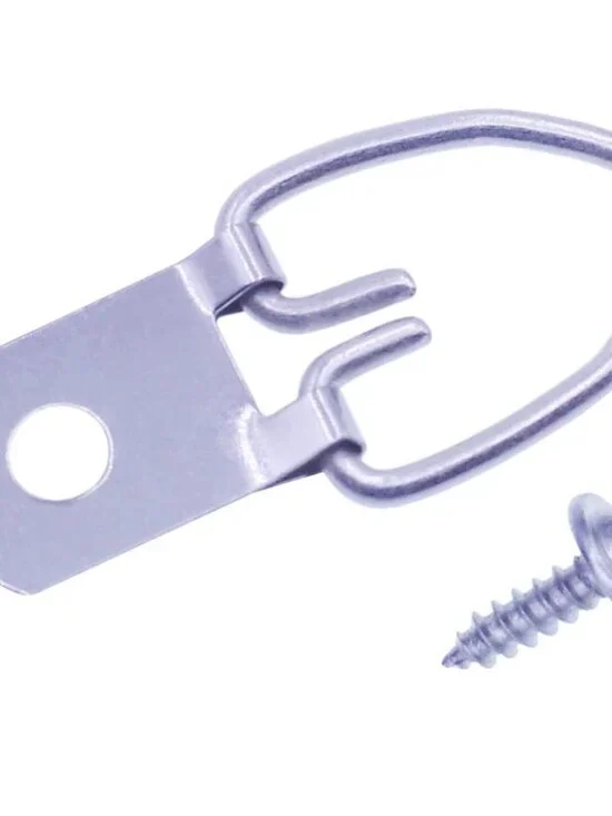 D-Ring Picture Hangers with Screws, 50 Pcs Single Hole Picture Hanging Hardware,