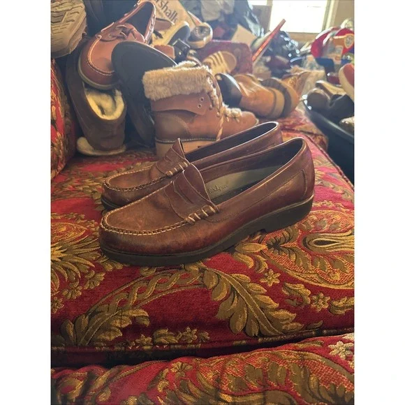 Rockport Comfort DMX Mens Sz 11 Brown Leather Flexible Loafers Comfort