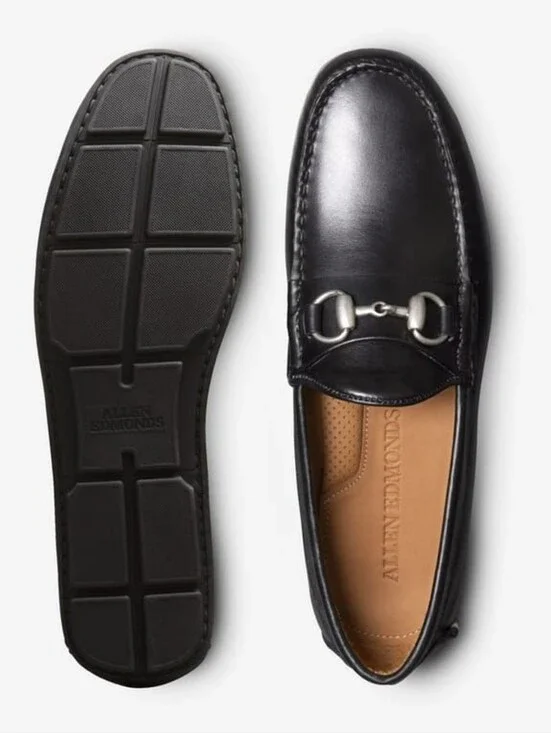 Allen Edmonds Sebastian Bit Driving Loafer Black Leather Mens Size 10.5