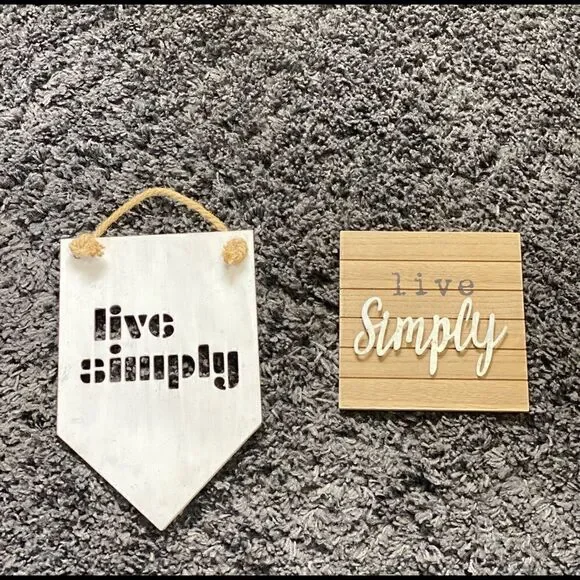 2 Piece Live Simply Wall Hanger Home Decor