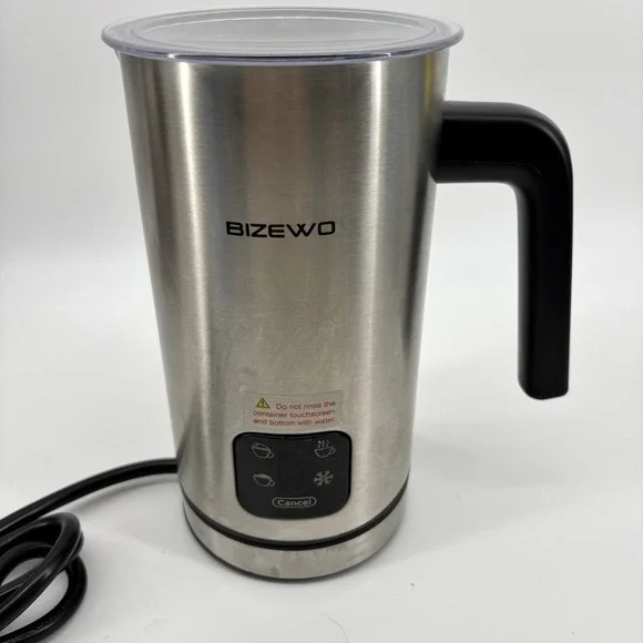 BIZEWO Milk‎ Frother Electric, Coffee Frother, Warm and Cold Milk Foamer