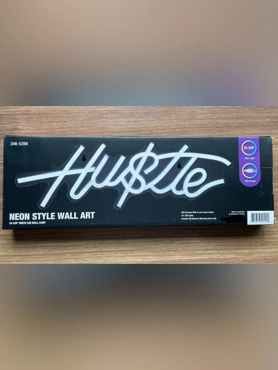 “Hustle” LED Neon Sign
