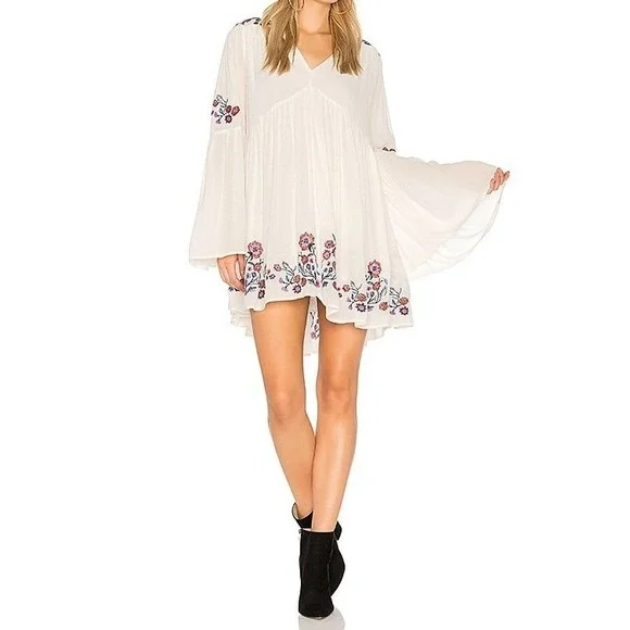 Free People Te Amo Embroidered Mini Dress S Boho‎