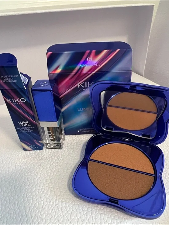 Kiko Lumiverse Sculpt & Bronze + My Holo Crush Liquid Eyeshadow