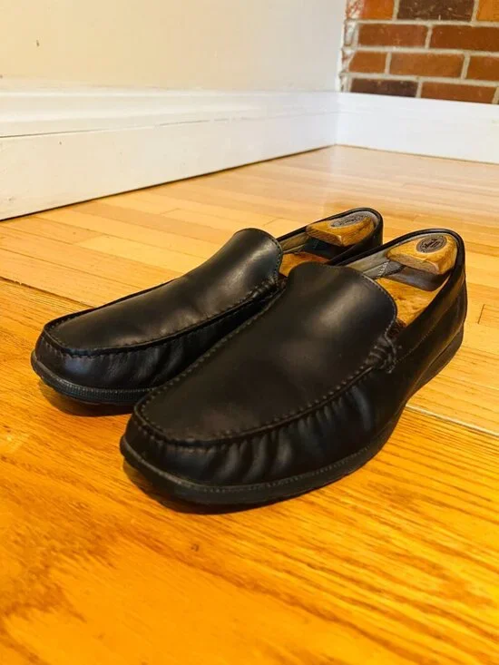 Ecco Moc Classic Men's Brown Leather  Loafers Comfort  Sz 11-11.5 / 45