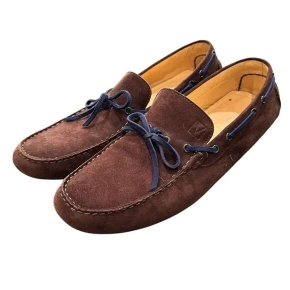 Viasinsa (Italy) Suede Leather Driving Loafers. Size 45/US 11.5