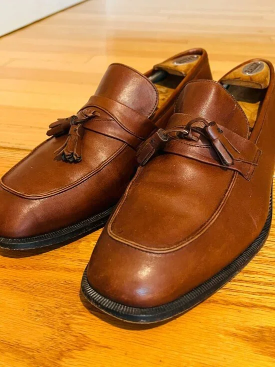 Vintage Bally Of Switzerland Shoes Mens 10 D Alassio Dress Slip On Tassel Loafer