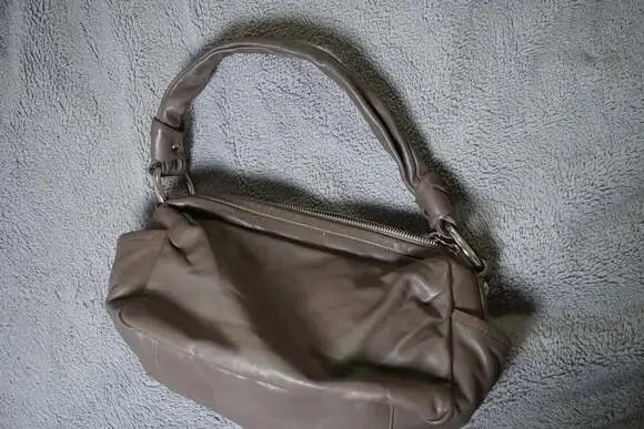 Coach Parker Taupe Leather Hobo Shoulder Bag Style 13442
