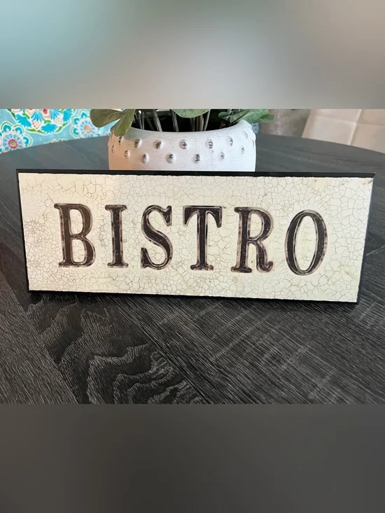 Wooden Bistro Sign 12”x4.5”