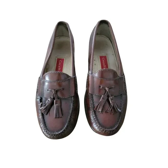 Cole Haan Men's Pinch Tassel  Brown Leather Loafers