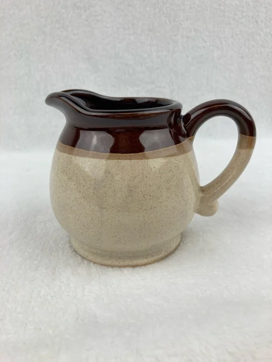 VTG Stoneware Petite Pot Belly Creamer Taiwan 3.5”