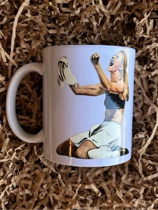 Brandi Chastain USWNT US Womens Soccer Football Girls White DTF Cup Mug
