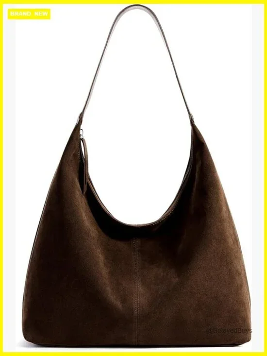 Casual Tote Bag Vegan Leather Hobo Zipper Work Bag Weekender Shoulder Purse