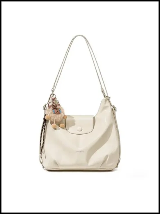 Faux Leather Hobo Shoulder Bag 3-in-1 Backpack Crossbody Tote Work Purse