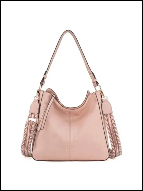 Vegan Leather Hobo Bag Top Handle Satchel Shoulder Crossbody Tote