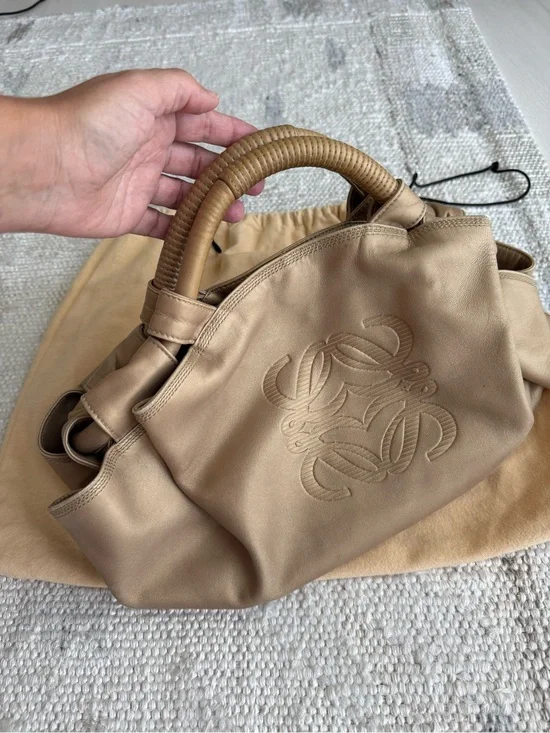 LOEWE Metallic Gold Napa Hobo Bag
