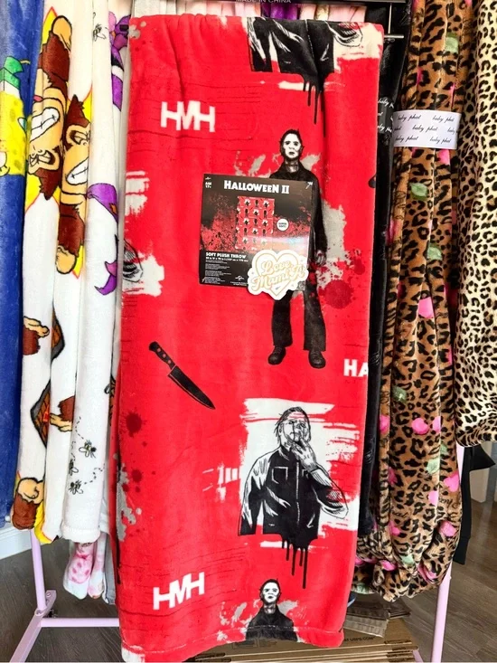 Halloween II Michael Myers Red Plush Throw Blanket