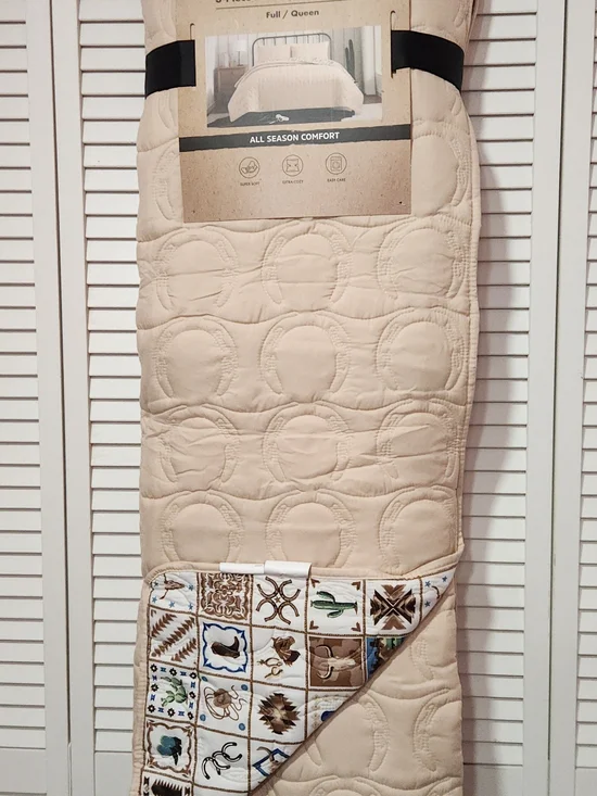 Wrangler Full/Queen Quilted Bedspread With Western Design