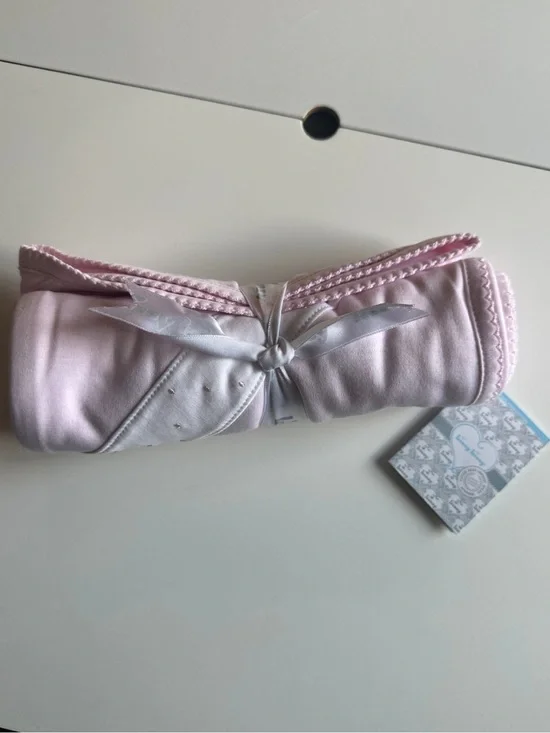 Kissy Kissy Pink New Beginnings Pima Cotton Baby Blanket