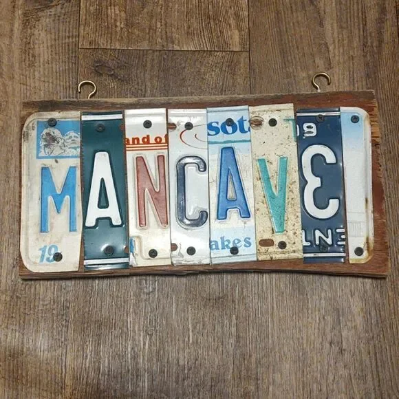 Handmade custom man-cave auto plate signs‎