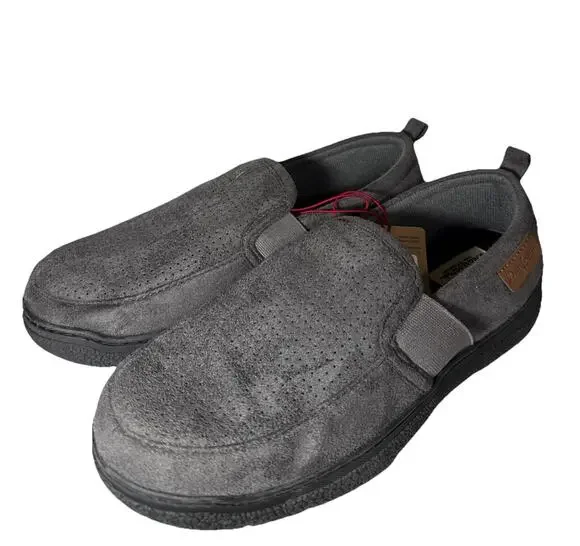 Dearfoams Cozy Comfort men's slippers Grey Size Small 7-8