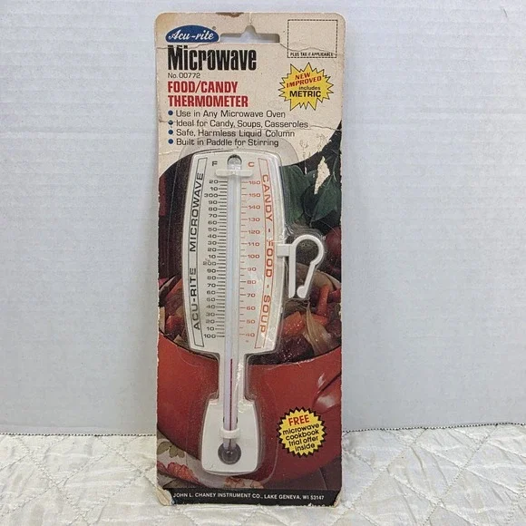Vintage Acu-Rite Microwave Food and Candy thermometer -NEW-