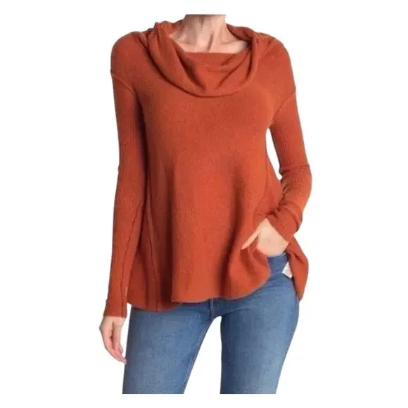 Free People Strawberry Fields Cowl Neck Women‎ Sweater Size Small Oversiz…