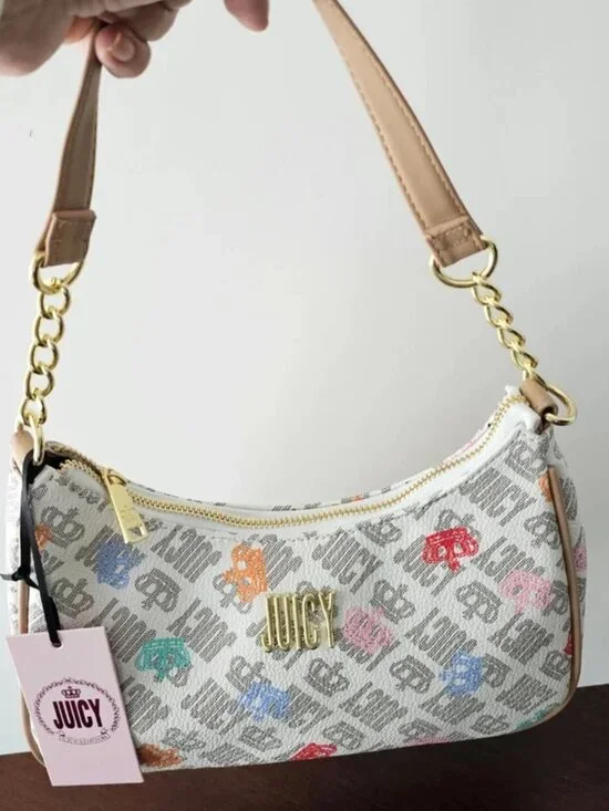 NWT Juicy Couture Crown Multicolor Pouchette
