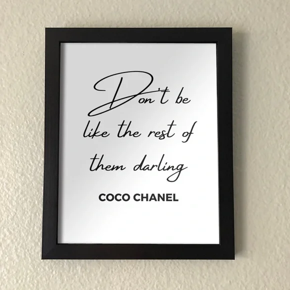 Chanel Quote Wall Art