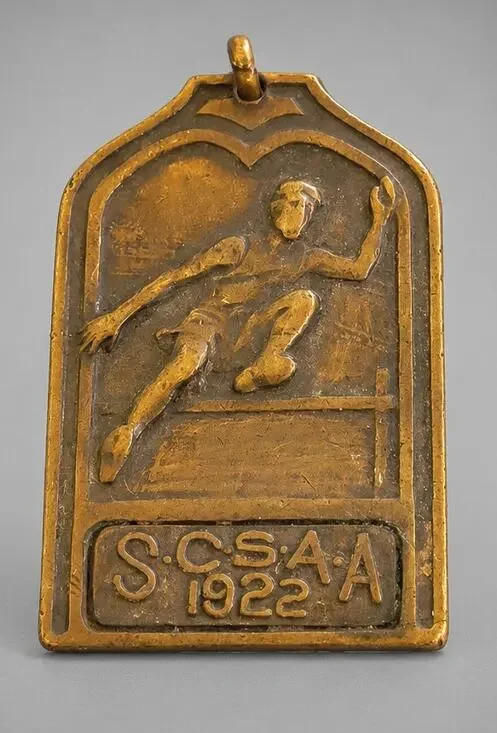 1922 SCSAA Track & Field High Jump Bronze Medal Pendant, Sports Award gn01-33