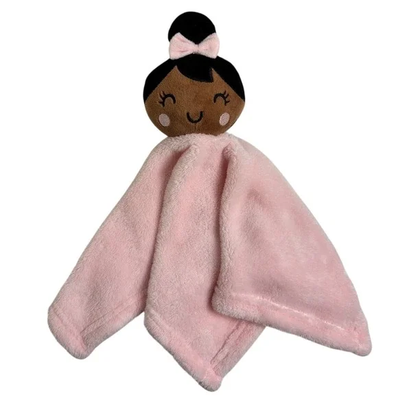 Babyco Baby Pink Princess Security Blanket Lovey 15 Black Latina Brown Skin Dark