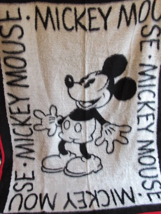 Vintage Biederlack Throw Disney/Mickey Mouse Reversible