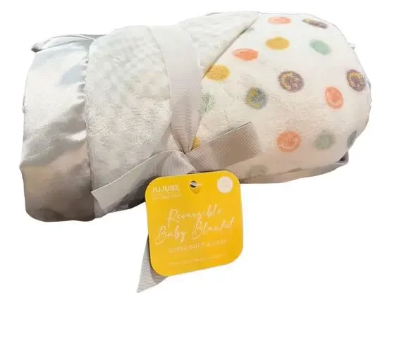 JuJuBe x Studio Oh Happy Baby Vibes Reversible Baby Blanket 30x40 NWT Soft