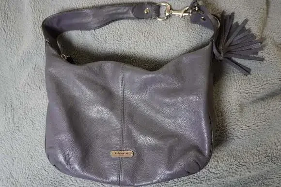 Coach Avery Pebbled Leather Hobo Shoulder Bag F23960 with Tassel