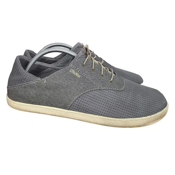 OluKai Nohea Moku Sneakers Men‎ 11 M Gray Slip On Comfort Casual Shoes Low Top