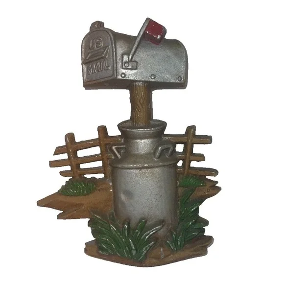 Vintage HODA 1976 Sexton US Mailbox Painted Cast Metal 3D Wall Art