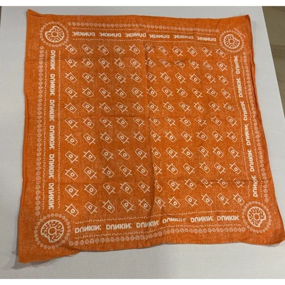 Dunkin Donuts Orange Bandana 21.5