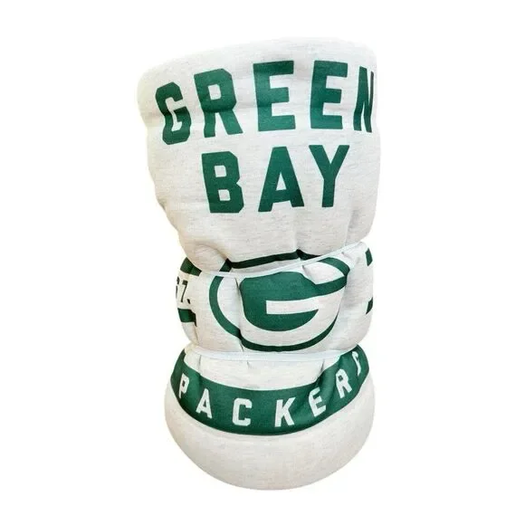 Green Bay Packers Throw Oatmeal Sweatshirt Blanket 54 X 84