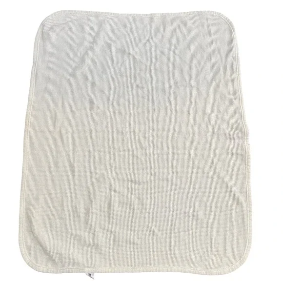 Curity Solid Cream Off‎ White Thermal Baby Blanket Unisex Waffle Weave Cotton
