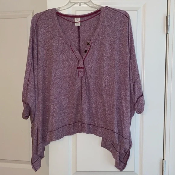 Free People Heathered Purple Tunic Top