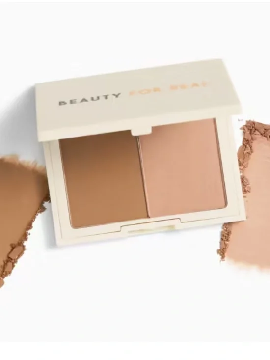 Beauty For Real Sun Sculpt Weightless Bronzer Duo NEW! Matt & Shimmer Bronzer
