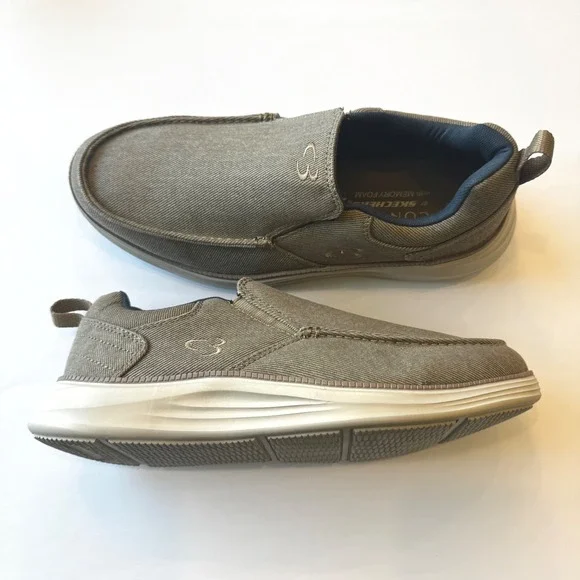 Concept 3 by Skechers Men 7‎ Tan Khaki Slip On Loafer Memory Foam Sneaker Casual
