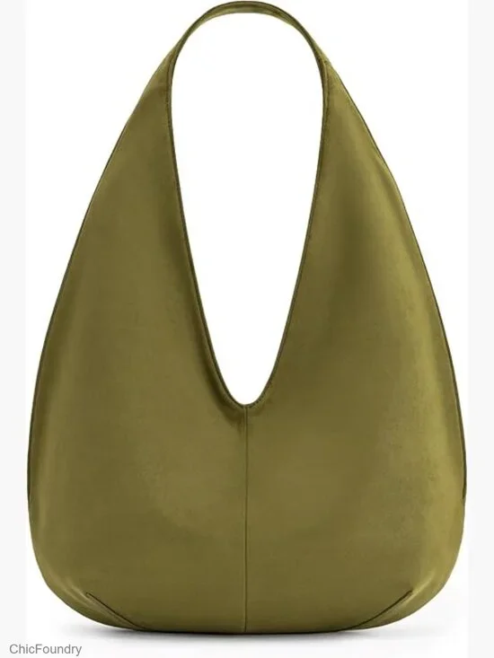 Faux Suede Hobo Bag with Magnetic Closure Fits iPad
