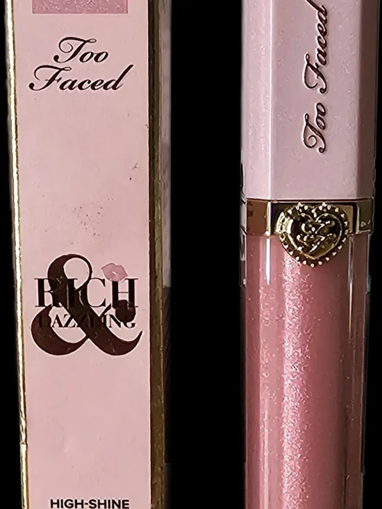 Too Faced Pink & Gold Makeup Bag Set with All Of The Essentials